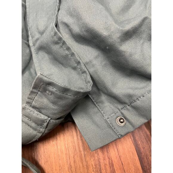 Garnet Hill Green Sherpa Lined 2-in-1 Parka Coat Women’s 14 Utility Chore Barn - Picture 9 of 11